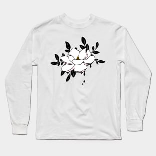 White magnolia Long Sleeve T-Shirt